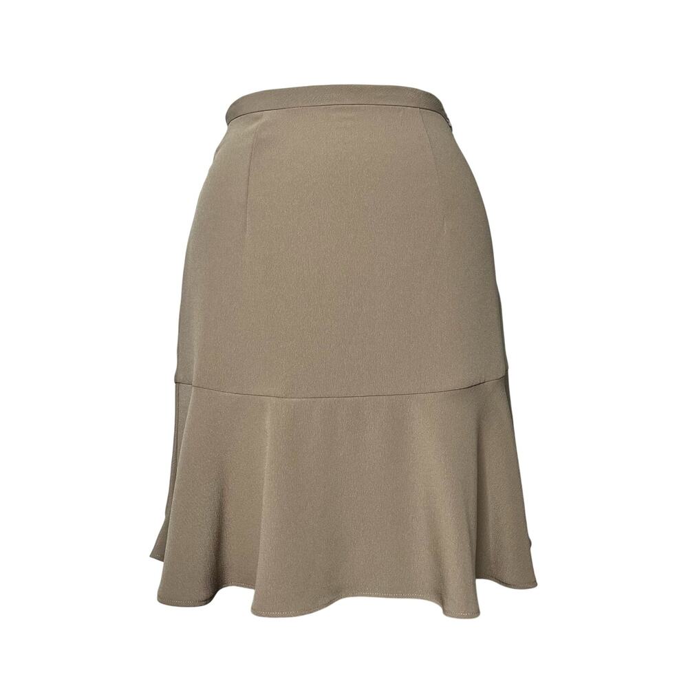 Carven Double Crepe Flip Skirt Tan Size 36